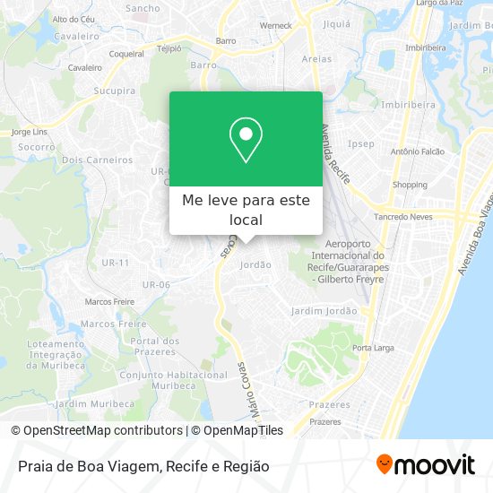Praia de Boa Viagem mapa