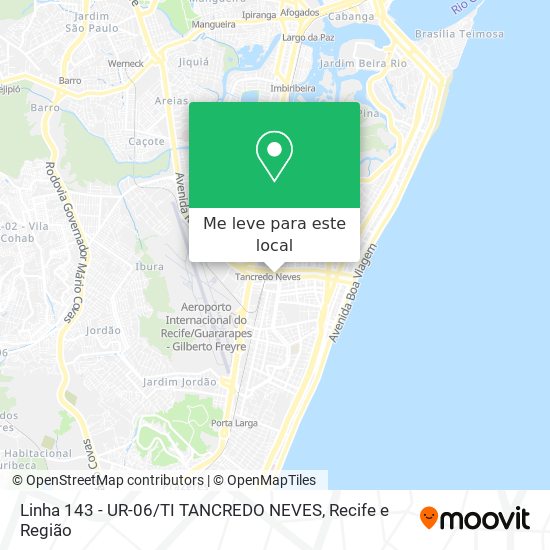 Linha 143 - UR-06 / TI TANCREDO NEVES mapa