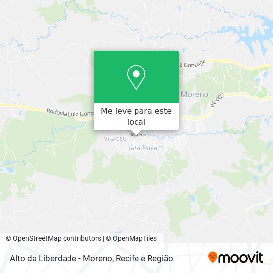 Alto da Liberdade - Moreno mapa