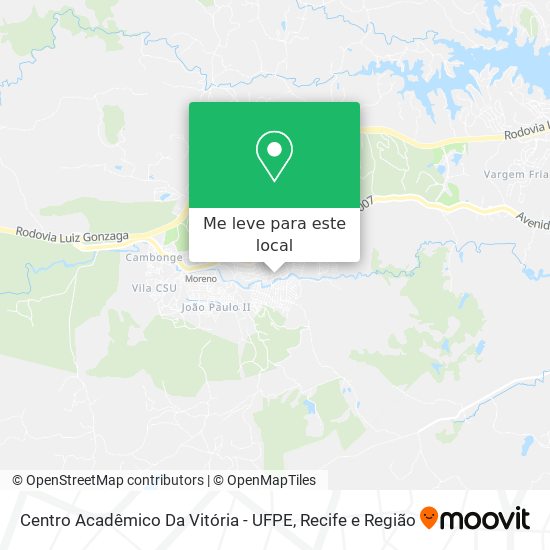 Centro Acadêmico Da Vitória - UFPE mapa