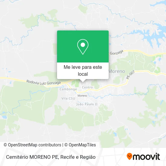 Cemitério MORENO PE mapa