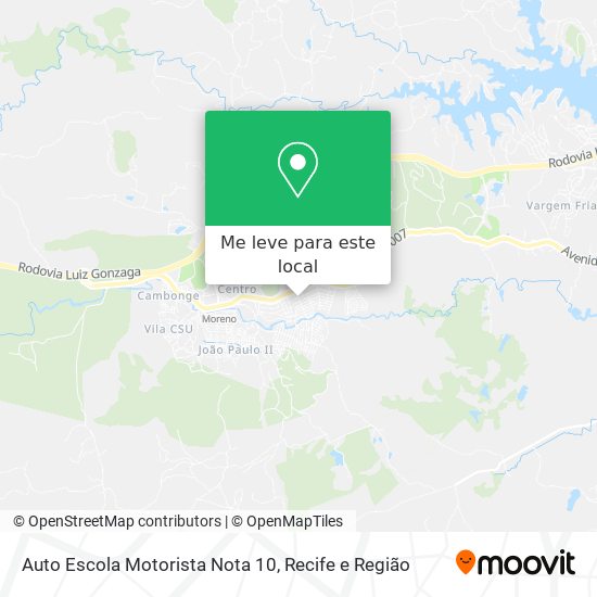 Auto Escola Motorista Nota 10 mapa
