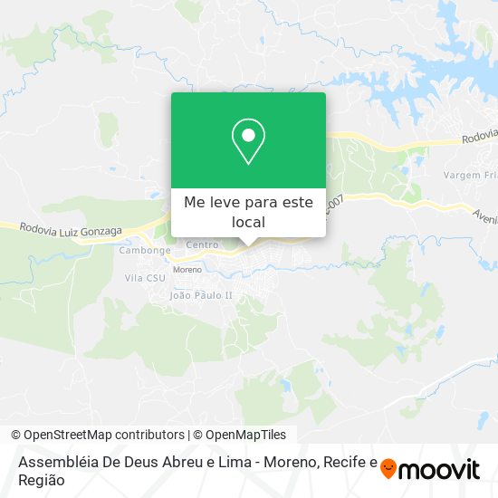 Assembléia De Deus Abreu e Lima - Moreno mapa