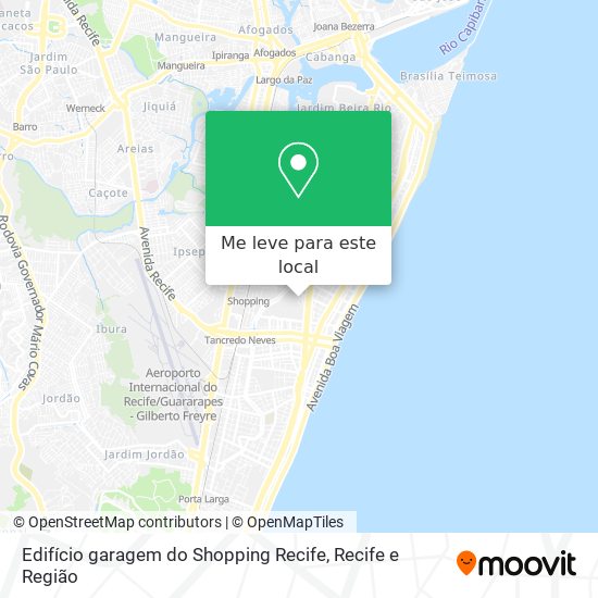 Edifício garagem do Shopping Recife mapa
