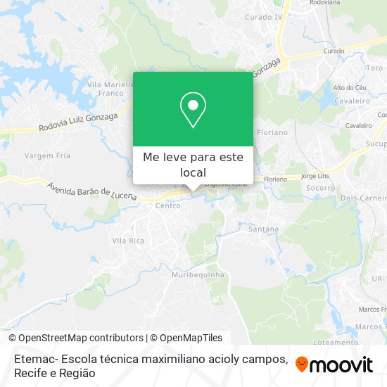 Etemac- Escola técnica maximiliano acioly campos mapa