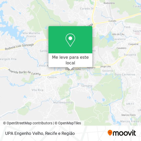 UPA Engenho Velho mapa