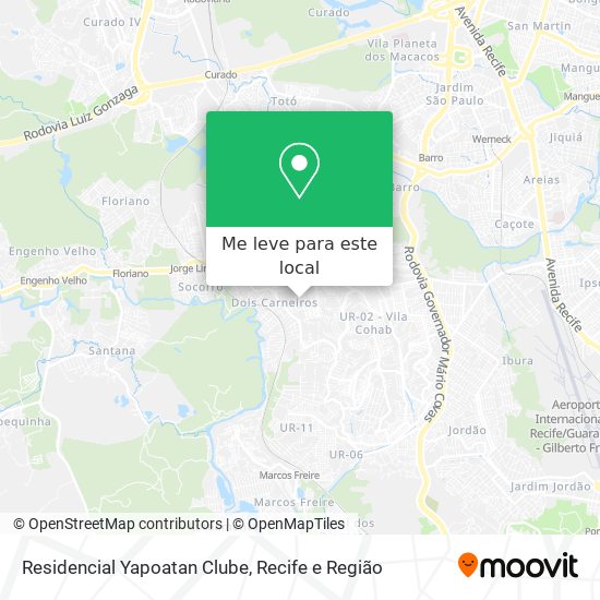 Residencial Yapoatan Clube mapa