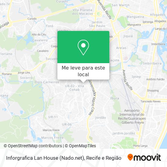 Inforgrafica Lan House (Nado.net) mapa