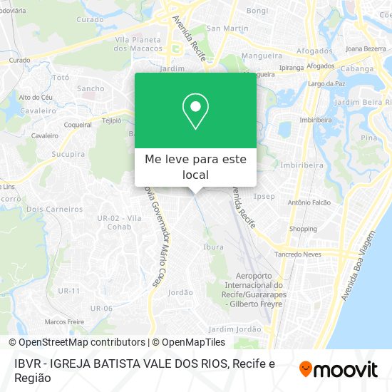 IBVR - IGREJA BATISTA VALE DOS RIOS mapa