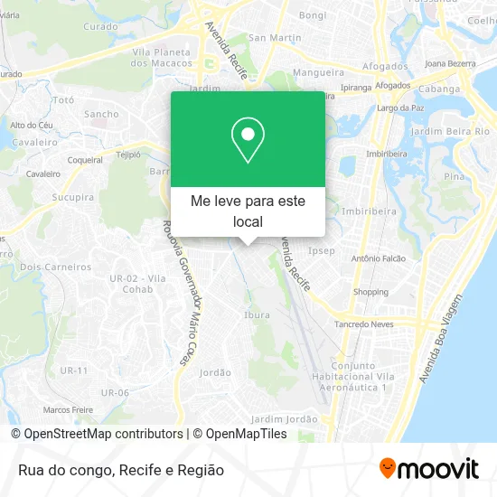 Rua do congo mapa