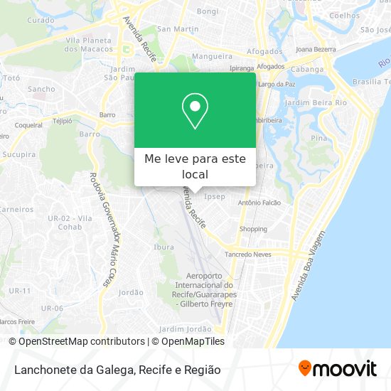 Lanchonete da Galega mapa
