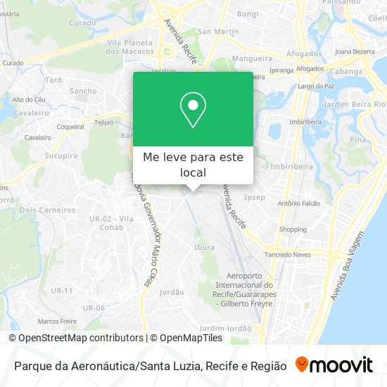 Parque da Aeronáutica / Santa Luzia mapa