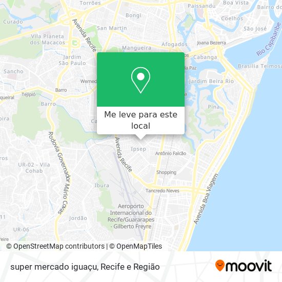 super mercado iguaçu mapa