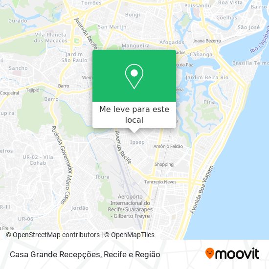 Casa Grande Recepções mapa