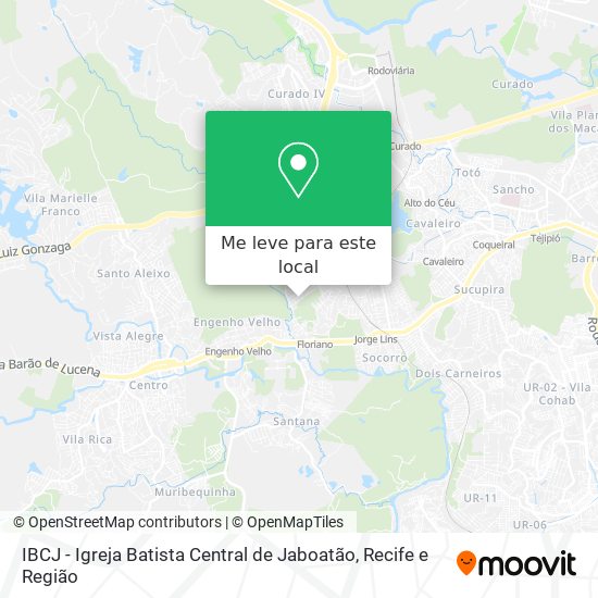 IBCJ - Igreja Batista Central de Jaboatão mapa