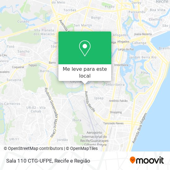 Sala 110 CTG-UFPE mapa