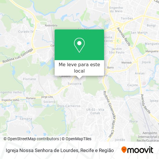 Igreja Nossa Senhora de Lourdes mapa