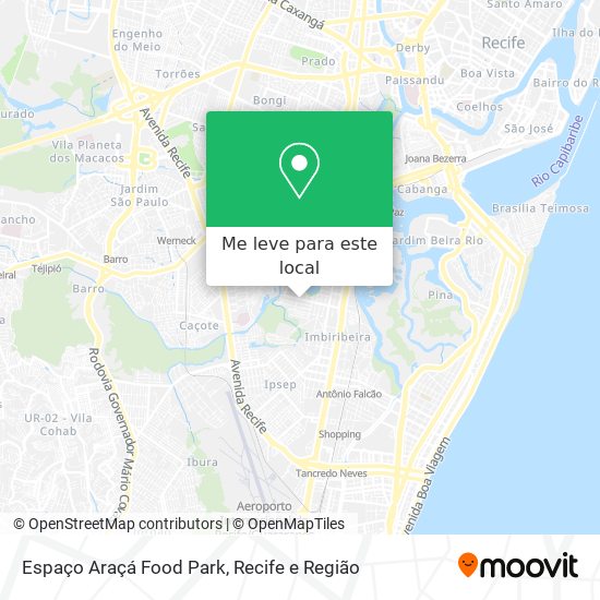 Espaço Araçá Food Park mapa