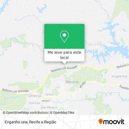 Engenho una mapa