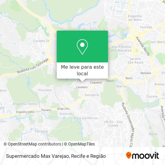 Supermercado Max Varejao mapa