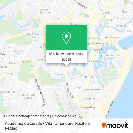 Academia da cidade - Vila Tamandaré mapa