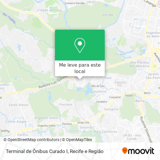 Terminal de Ônibus Curado I mapa