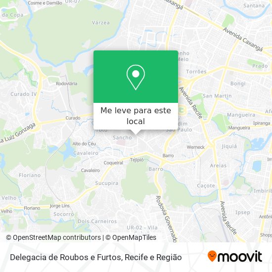 Delegacia de Roubos e Furtos mapa