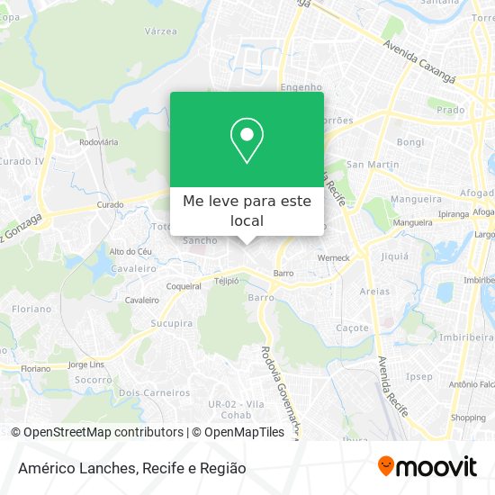 Américo Lanches mapa