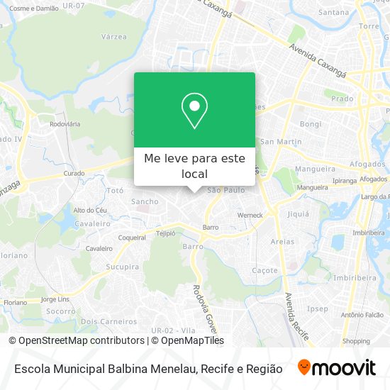 Escola Municipal Balbina Menelau mapa