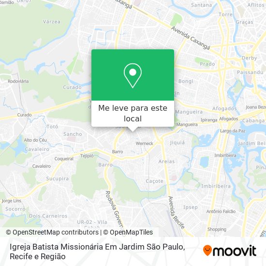 Igreja Batista Missionária Em Jardim São Paulo mapa