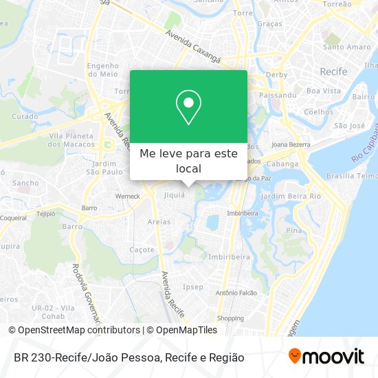BR 230-Recife/João Pessoa mapa