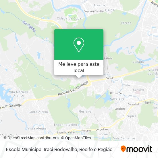 Escola Municipal  Iraci Rodovalho mapa