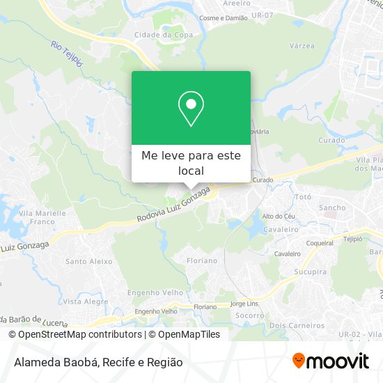 Alameda Baobá mapa