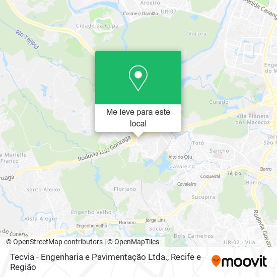 Tecvia - Engenharia e Pavimentação Ltda. mapa