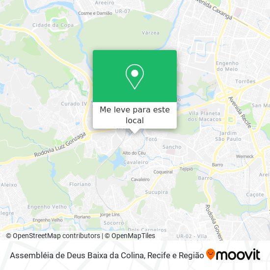 Assembléia de Deus Baixa da Colina mapa