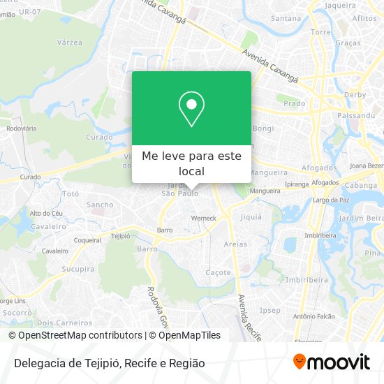 Delegacia de Tejipió mapa