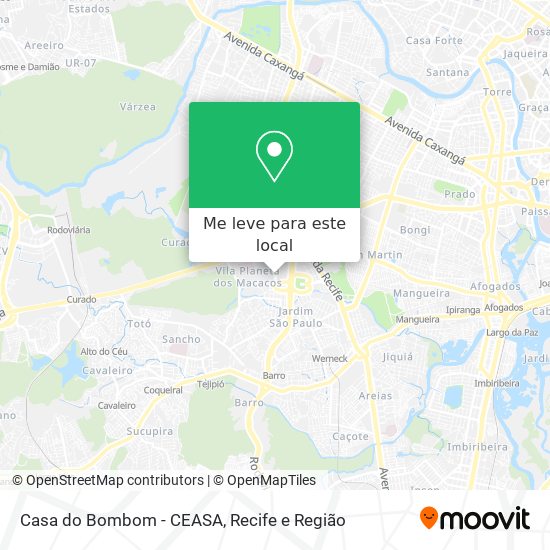 Casa do Bombom - CEASA mapa