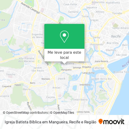 Igreja Batista Bíblica em Mangueira mapa