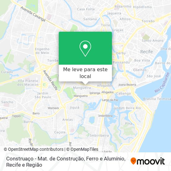 Construaço - Mat. de Construção, Ferro e Alumínio mapa