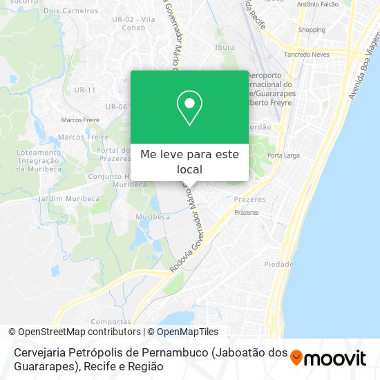 Cervejaria Petrópolis de Pernambuco (Jaboatão dos Guararapes) mapa