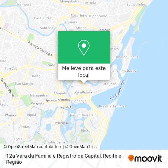 12a Vara da Familia e Registro da Capital mapa
