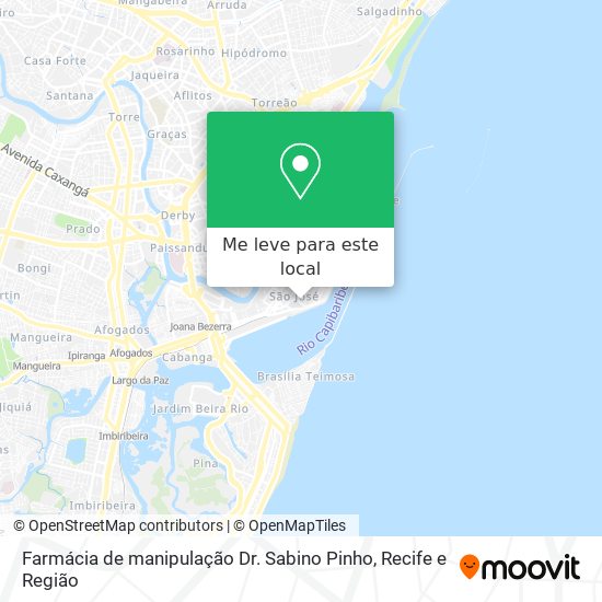 Farmácia de manipulação Dr. Sabino Pinho mapa