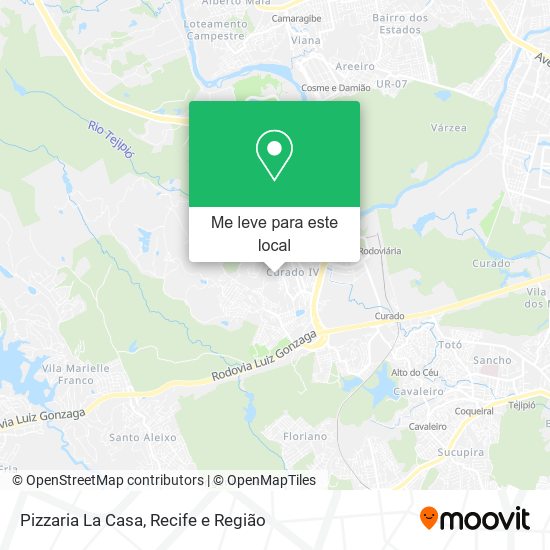 Pizzaria La Casa mapa