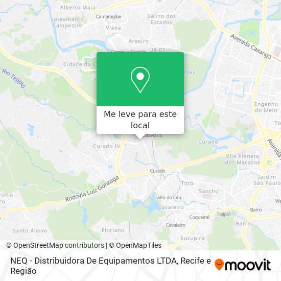 NEQ - Distribuidora De Equipamentos LTDA mapa