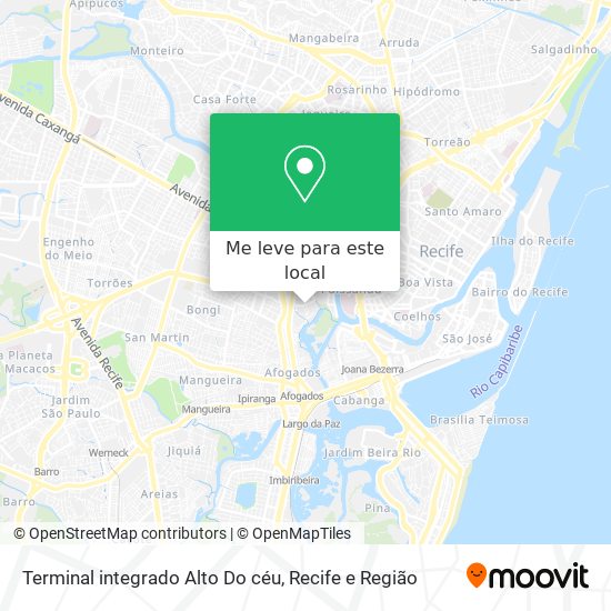 Terminal integrado Alto Do céu mapa