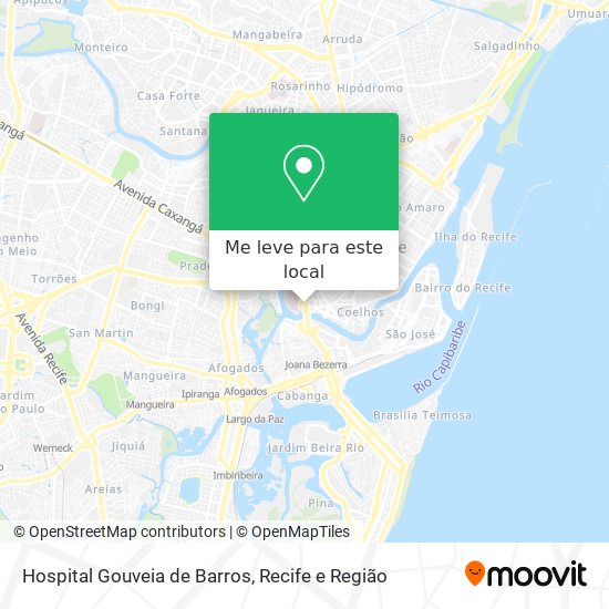 Hospital Gouveia de Barros mapa