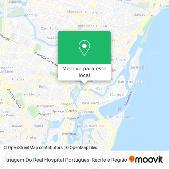 triagem Do Real Hospital Portugues mapa