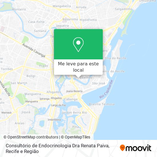 Consultório de Endocrinologia Dra Renata Paiva mapa
