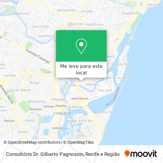 Consultório Dr. Gilberto Pagnossin mapa