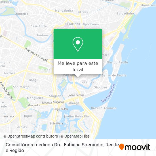 Consultórios médicos Dra. Fabiana Sperandio mapa